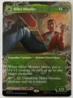 Miles Morales (0211) Borderless Foil- Marvel's Spider-Man (SPM) - Image 1