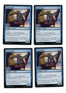 4x Loyal Drake x4 - Commander 2018 - MTG Magic Playset - NM Condition - Image 1
