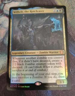 MTG Wilhelt, the Rotcleaver Commander: Midnight Hunt FOIL LP Light Play - Image 1