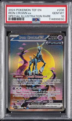 2024 POKEMON TEF EN-TEMPORAL FORCES #206 IRON CROWN EX PSA 10 - Image 1
