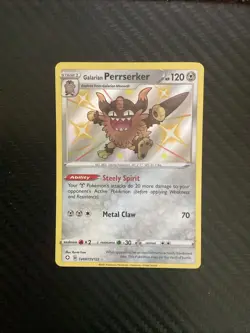 Pokemon TCG Galarian Perrserker SV087/SV122 Shining Fates Shiny Vault NM - Image 1