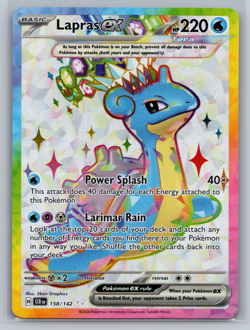Lapras ex - 158/142 - Pokemon Stellar Crown Full Art Ultra Rare NM - Image 1