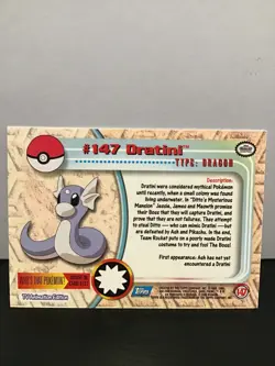 2000 Topps Pokemon TV Animation Edition Series 3 #147 Dratini - Image 2