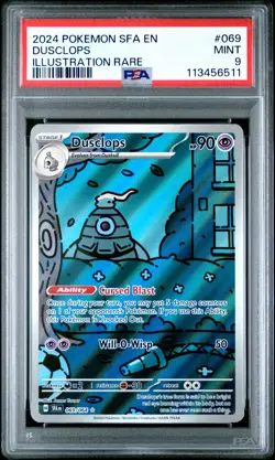 2024 POKEMON SFA EN-SHROUDED FABLE ILLUSTRATION RARE #069 DUSCLOPS PSA 9 - Image 1