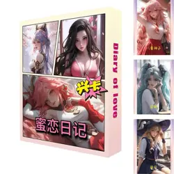 Goddess Diary of Love Anime Waifu 6 Thick Card Blind Box New Sealed - Image 1