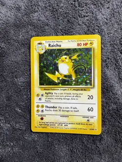 Pokemon TCG Raichu Base Set Holo Rare Card 14/102 Unlimited - Image 1