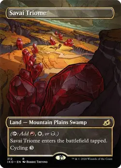 1 x Savai Triome (Showcase) Ikoria: Lair of Behemoths Magic The Gathering MTG - Image 1