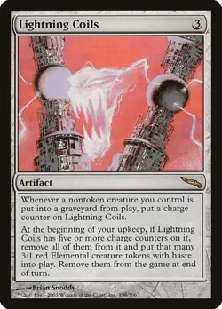 1x Lightning Coils NM Eng MTG - Mirrodin - Image 1