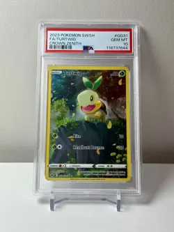 PSA 10 TURTWIG #GG31 FULL ART 2023 SWORD & SHIELD CROWN ZENITH POKEMON GEM MINT - Image 1