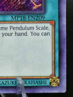 YuGiOh PENDULUM PARADOX Secret Rare MP18-EN209 - Image 5