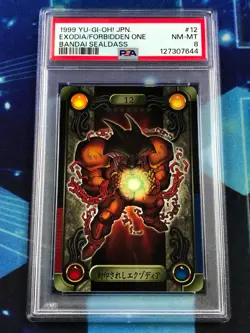 Yugioh 1999 Exodia / Forbidden One #12 - JPN Bandai Sealdass PSA 8 Graded Card! - Image 1
