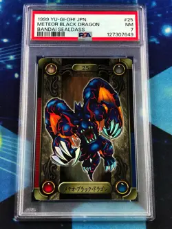 Yugioh 1999 Meteor Black Dragon #25 - JPN Bandai Sealdass PSA 7 Graded Card! - Image 1