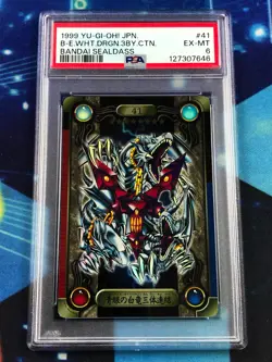 Yugioh 1999 Blue Eyes Ultimate Dragon #41 - JPN Bandai Sealdass PSA 6 Graded! - Image 1