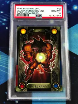 Yugioh 1999 Exodia The Forbidden One #12 - JPN Bandai Sealdass PSA 10 Graded! - Image 1