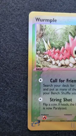 Wurmple 81/97 Ex Dragon Reverse Holo Pokemon Card 2003 - Image 3