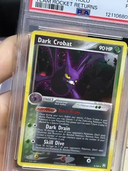 PSA 1 Dark Crobat 3/109 EX Team Rocket Returns 2004 Holo SWIRL Pokemon Card TCG - Image 4