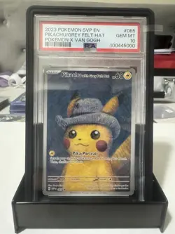 Pikachu Promo Card Grey Felt Hat 085 Sv: Scarlet & Violet PSA 10 Gem Mint - Image 1