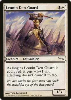 1x Leonin Den Guard - NM English MTG - Mirrodin - Image 1