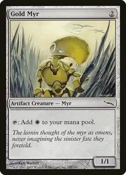 1x Gold Myr - NM English MTG - Mirrodin - Image 1