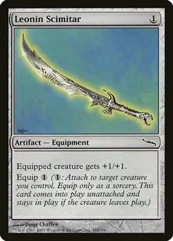 1x Leonin Scimitar - NM English MTG - Mirrodin - Image 1