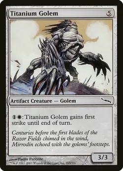 1x Titanium Golem - NM English MTG - Mirrodin - Image 1
