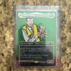 MTG Marvel Spider-Man Peter Parker No.232 Borderless English Mythic Rare Mint - Image 1