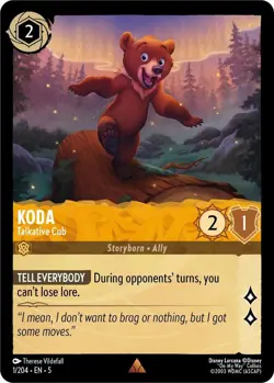 Koda - Talkative Cub - 1/204 - Rare Light Play Magic the Gathering MTG Shimmerin - Image 1