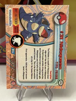 NIDOQUEEN TV Animation Edition POKEMON Holo Foil TOPPS 1999 Trading Card #31 - Image 2