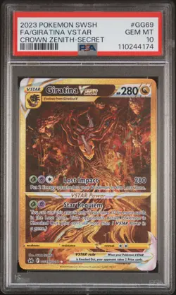 2023 POKEMON SWORD & SHIELD CROWN ZENITH SECRET FULL ART/GIRATINA VSTAR PSA 10 - Image 1