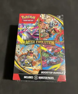 Pokemon TCG Mega Evolutions Booster Bundle (6 Booster Packs) New Factory Sealed - Image 1