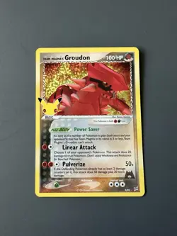 Team Magma's Groudon Pokemon Celebrations 9/95 Textured Holo Rare NM/Mint - Image 1