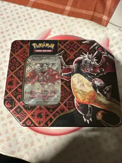 Pokemon Paldean Fates Tins Charizard Iron Treads Great Tusk - Image 1