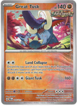 Great Tusk 055/131 Master Ball Pattern - Pokemon TCG: SV - Prismatic Evolutions - Image 1