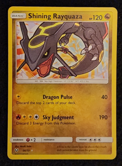 2017 Pokemon Shining Legends Shining Rayquaza #56/73 Holo Rare EX-NM - Image 1