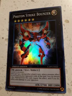 YUGIOH PHOTON STRIKE BOUNZER CT09-EN022 LIMITED EDITION SUPER RARE - Image 1