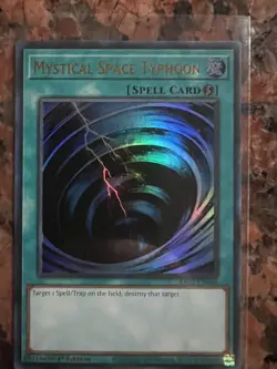 YuGiOh! - Mystical Space Typhoon RA02-EN048 Ultra Rare 1st Edition Near Mint - Image 1