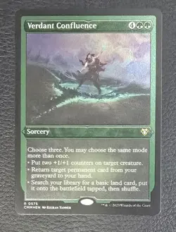 Verdant Confluence (Foil Etched) Commander Masters Foil MTG NM Magic Card - Image 1