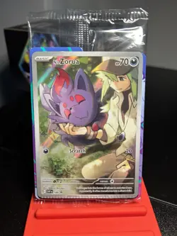 *ERROR Card* Pokemon TCG Journey Together N's Zorua 189 Promo (Crimped Error) - Image 1