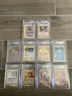 11 Pokemon Graded Card Lot By BGS Charizard Gengar Lugia Vintage Base Set Neo - Image 1