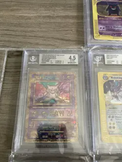 11 Pokemon Graded Card Lot By BGS Charizard Gengar Lugia Vintage Base Set Neo - Image 4
