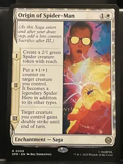 Origin of Spider-Man #9 NM/M MTG Spiderman Magic Card White Rare - Image 1