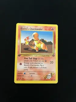 Blaine’s Charmander 60/132 1st Edition LP Pokemon Cards WOTC Gym Challenge - Image 1