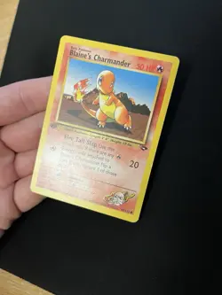Blaine’s Charmander 60/132 1st Edition LP Pokemon Cards WOTC Gym Challenge - Image 2
