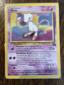 Pokemon Card - Mew #8 WoTC Black Star Promo - Image 1