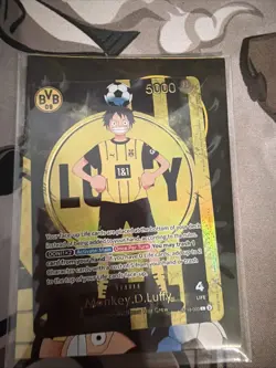 One Piece x BvB Borussia Dortmund Monkey D. Luffy Promo Karte Card St13-003 TCG - Image 1