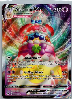 Pokemon Alcremie VMAX TCG Champion's Path Holo Ultra Rare Card 023/073 - Image 1