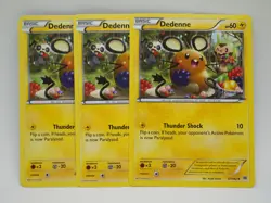 3x Dedenne #57/162 XY BREAKthrough Pokemon Uncommon Card - Image 1