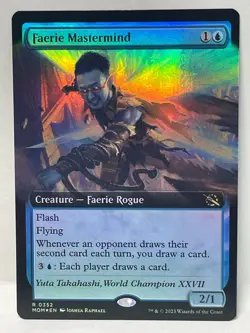 (4) MTG Faerie Mastermind Borderless Extended Art Foil 0352 - NM - Image 3
