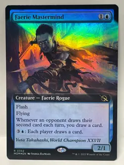 (4) MTG Faerie Mastermind Borderless Extended Art Foil 0352 - NM - Image 5