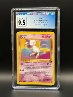 Mew Black Star Promo #8 Non Holo WOTC Pokemon League CGC 9.5 10 - Image 1